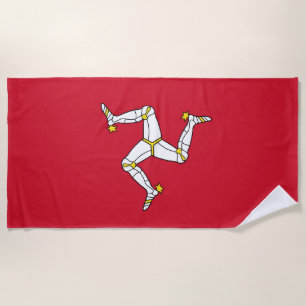 Isle of Man flag Beach Towel