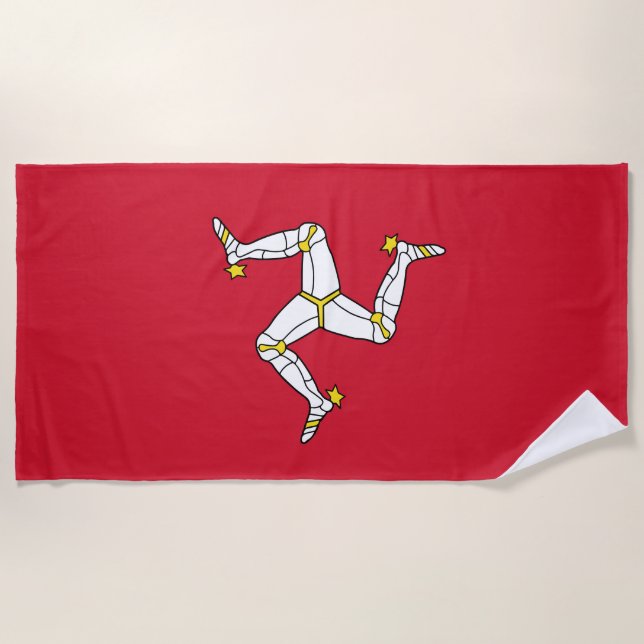 Isle of Man flag Beach Towel (Front)