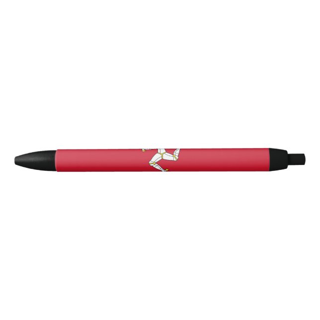 Isle of Man Flag Black Ink Pen (Front)