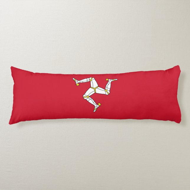 Isle of Man Flag Body Cushion (Front)