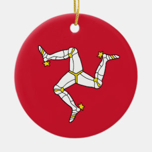 Isle of Man flag Ceramic Tree Decoration