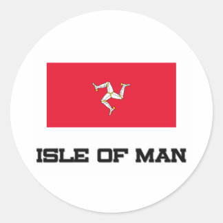 Isle Of Man Flag Classic Round Sticker