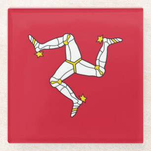 Isle of Man Flag Glass Coaster