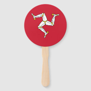 Isle of Man Flag Hand Fan