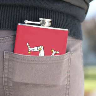 Isle of Man flag Hip Flask