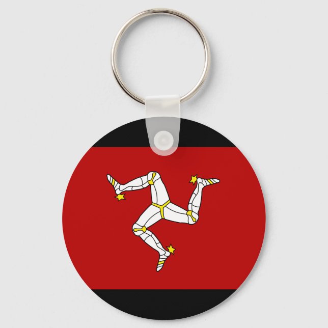 Isle Of Man Flag Key Ring (Front)