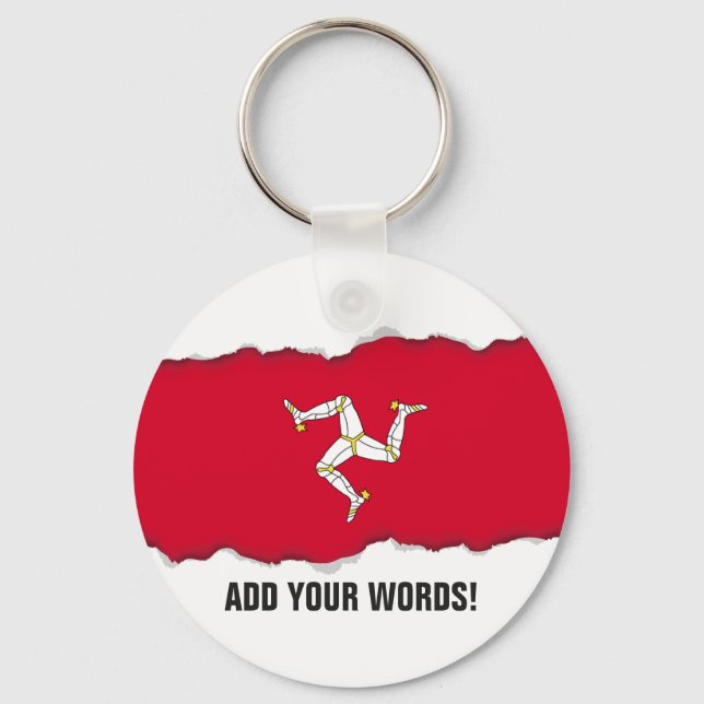 Isle of Man Flag Key Ring (Front)