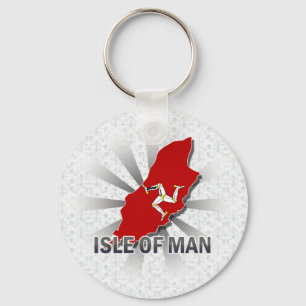 Isle Of Man Flag Map 2.0 Key Ring