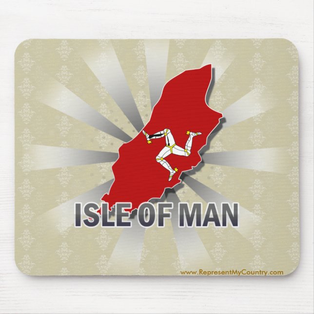 Isle Of Man Flag Map 2.0 Mouse Mat (Front)