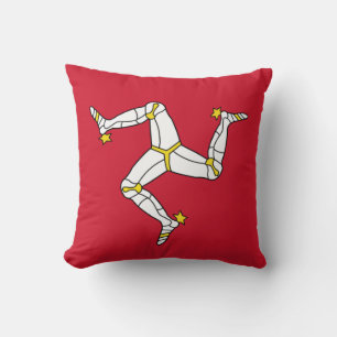 Isle of Man Flag on American MoJo Pillow