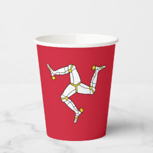 Isle of Man Flag Paper Cups