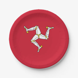 Isle of Man Flag Paper Plate