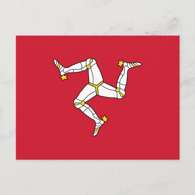 Isle of Man Flag Postcard (Front)