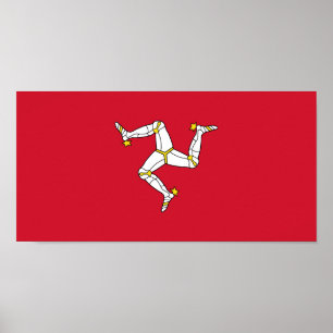 Isle of Man Flag Poster