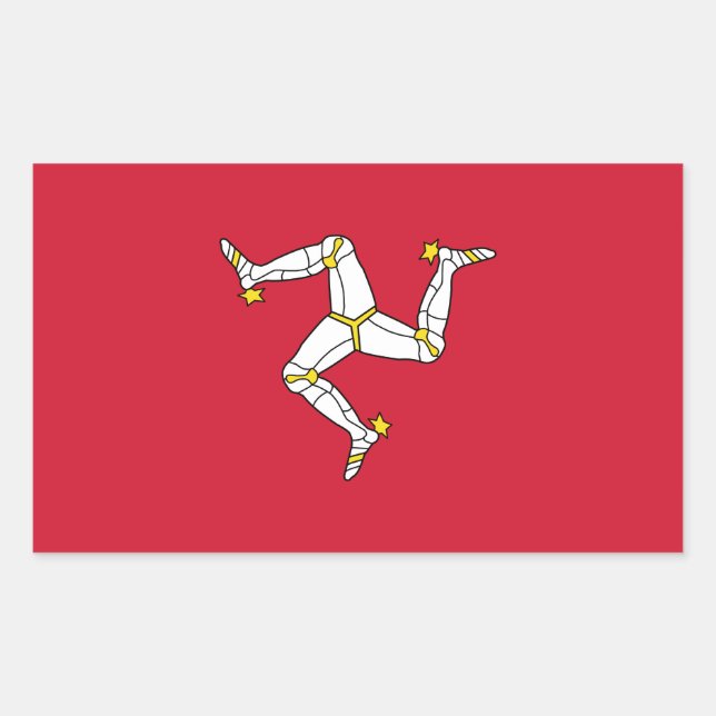 Isle of Man Flag Rectangular Sticker (Front)