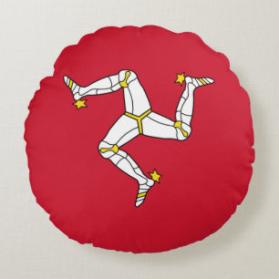 Isle of Man Flag Round Cushion