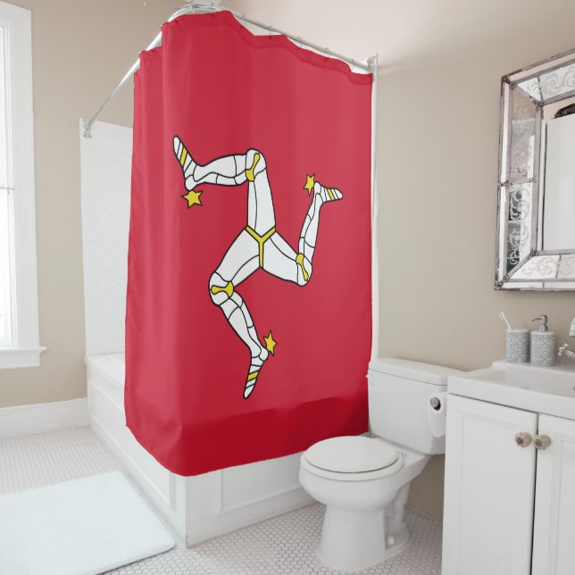 Isle of Man flag Shower Curtain (In Situ)