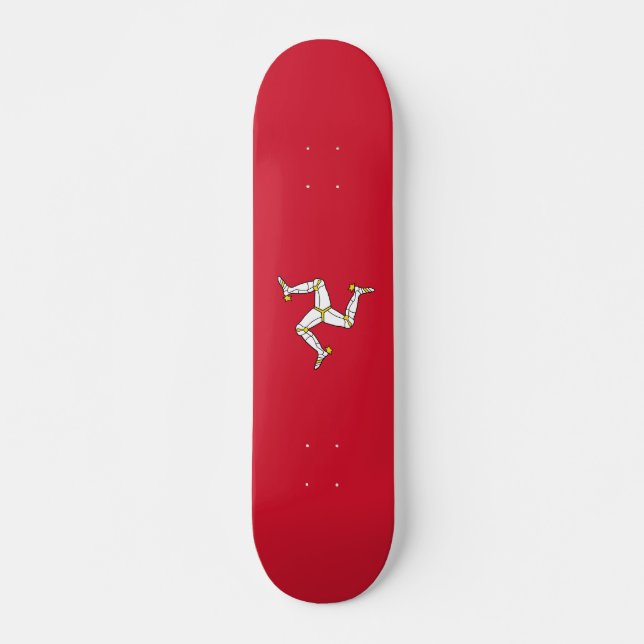 Isle of Man flag Skateboard (Front)