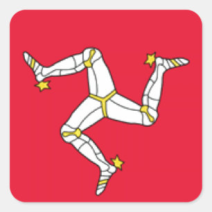 Isle of Man Flag Square Sticker
