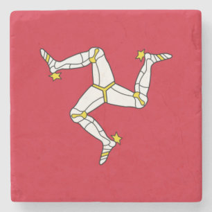 Isle of Man Flag Stone Coaster