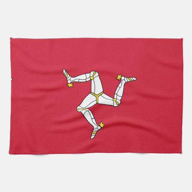 Isle of Man flag Tea Towel (Horizontal)