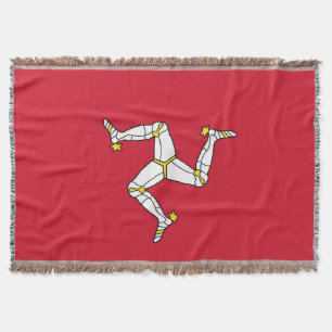 Isle of Man flag Throw Blanket