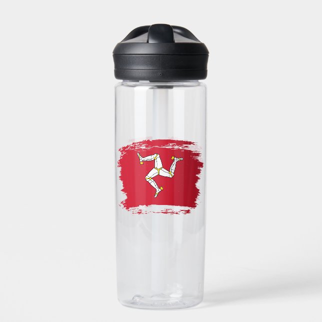 Isle of Man flag Water Bottle (Front)
