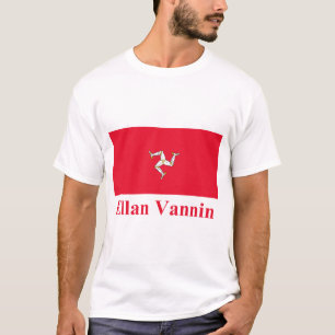 Isle of Man Flag with Name in Manx T-Shirt