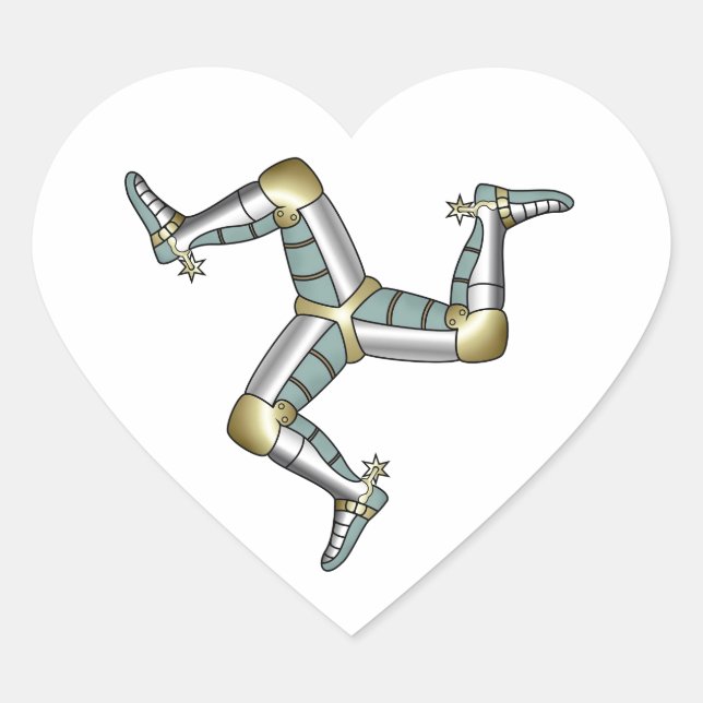 Isle of Man Heart Sticker (Front)
