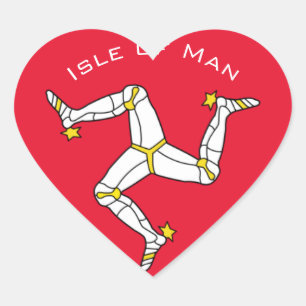 isle of man heart sticker
