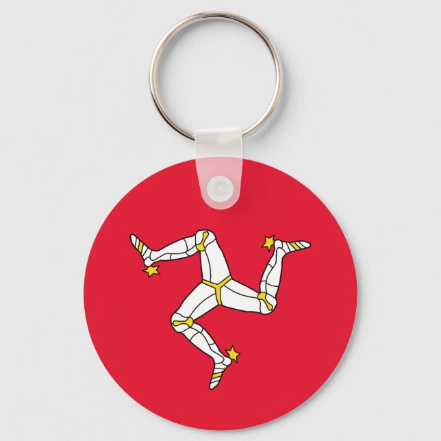 Isle of Man – Manx Flag Key Ring (Front)
