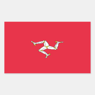 Isle of Man – Manx Flag Rectangular Sticker