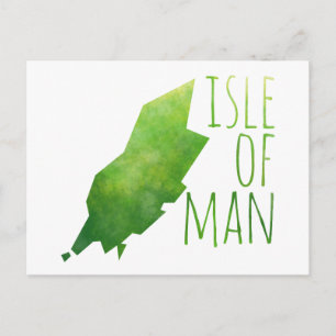 Isle Of Man Map Postcard