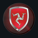 Isle of Man Metallic Emblem Magnet<br><div class="desc">Isle of Man Metallic Emblem</div>