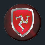 Isle of Man Metallic Emblem Magnet<br><div class="desc">Isle of Man Metallic Emblem</div>