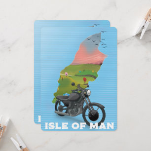 Isle of Man Motorbike travel poster