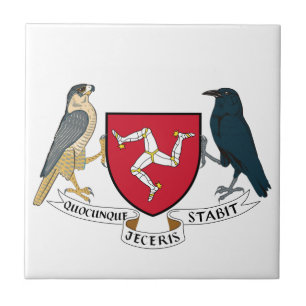 Isle of Man Republican Coat of Arms - Manx Emblem Tile