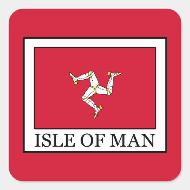 Isle of Man Square Sticker (Front)