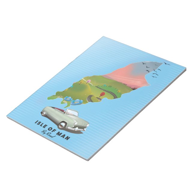 Isle of Man travel poster Notepad (Angled)