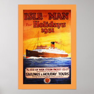 Isle of Man vintage poster