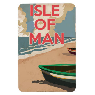 Isle of Man Vintage Travel Poster Magnet