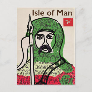 Isle of Man vintage travel poster Postcard