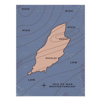Isle of Man Weather forecast Poster