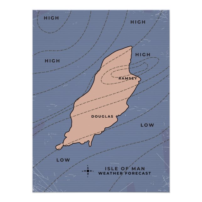Isle of Man Weather forecast Poster (Front)