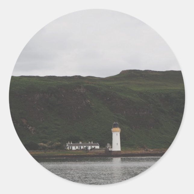 Isle of Mull Lighthouse Classic Round Sticker (Front)