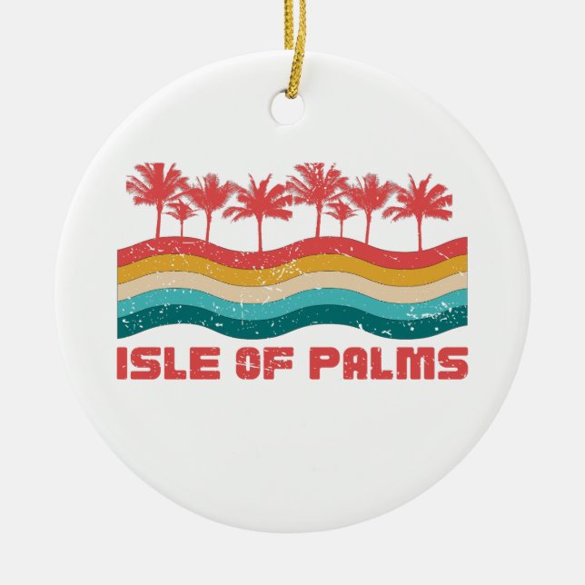 ISLE OF PALM CERAMIC TREE DECORATION (Front)