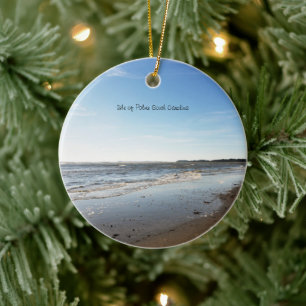 Isle of Palms Beach  Sunset South Carolina  Ceramic Tree Decoration