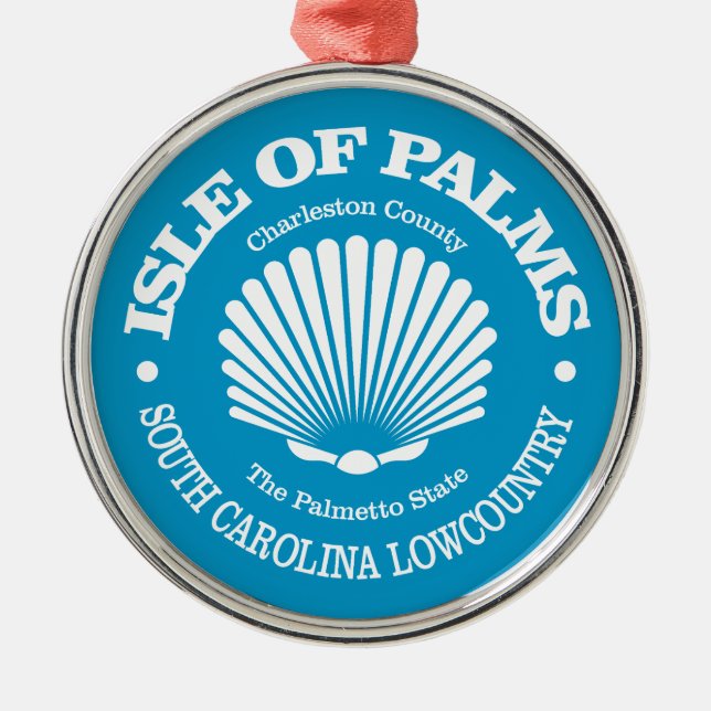 Isle of Palms (seashell) Metal Tree Decoration (Front)