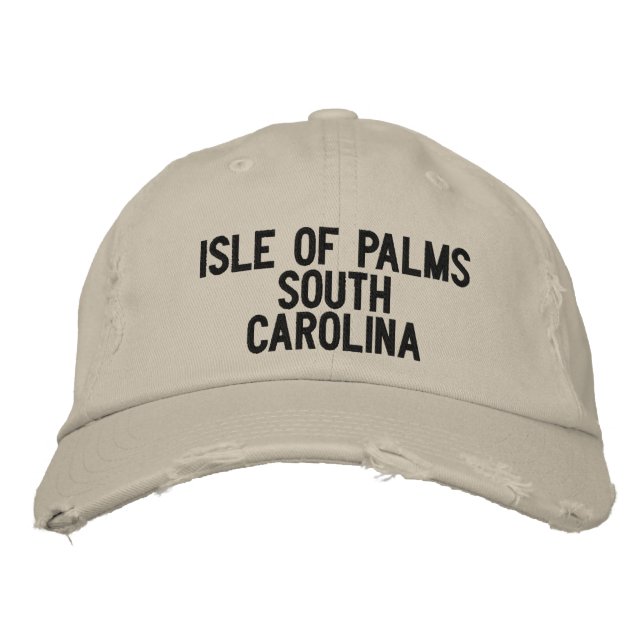 Isle of Palms, South Carolina Embroidered Hat (Front)