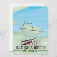isle of Sheppey Kent England travel poster
